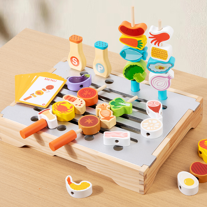 Kitchen Appliances For Kids - Children's Wooden Imitation Barbecue Grill Toy