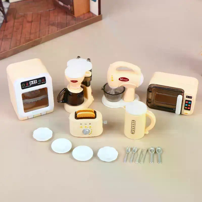 1 Set 1 12 Dollhouse Appliance - Kitchen Appliances For Kids avaliação e preço