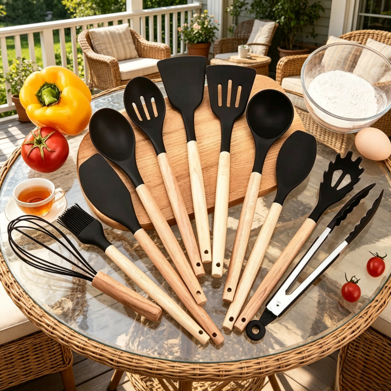 Black Silicone Kitchen Tools 1 - Kitchen Appliances Set avaliação e preço