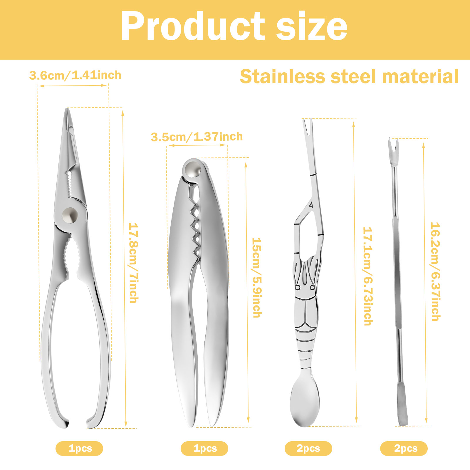 6/9/12Pcs Stainless Steel Seaf - Kitchen Appliances Combo avaliação e preço