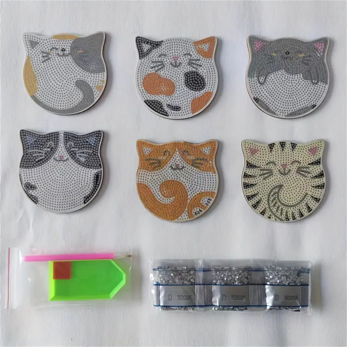 6 Pieces/set DIY Cat Rhineston - Kitchen Appliances Set avaliação e preço