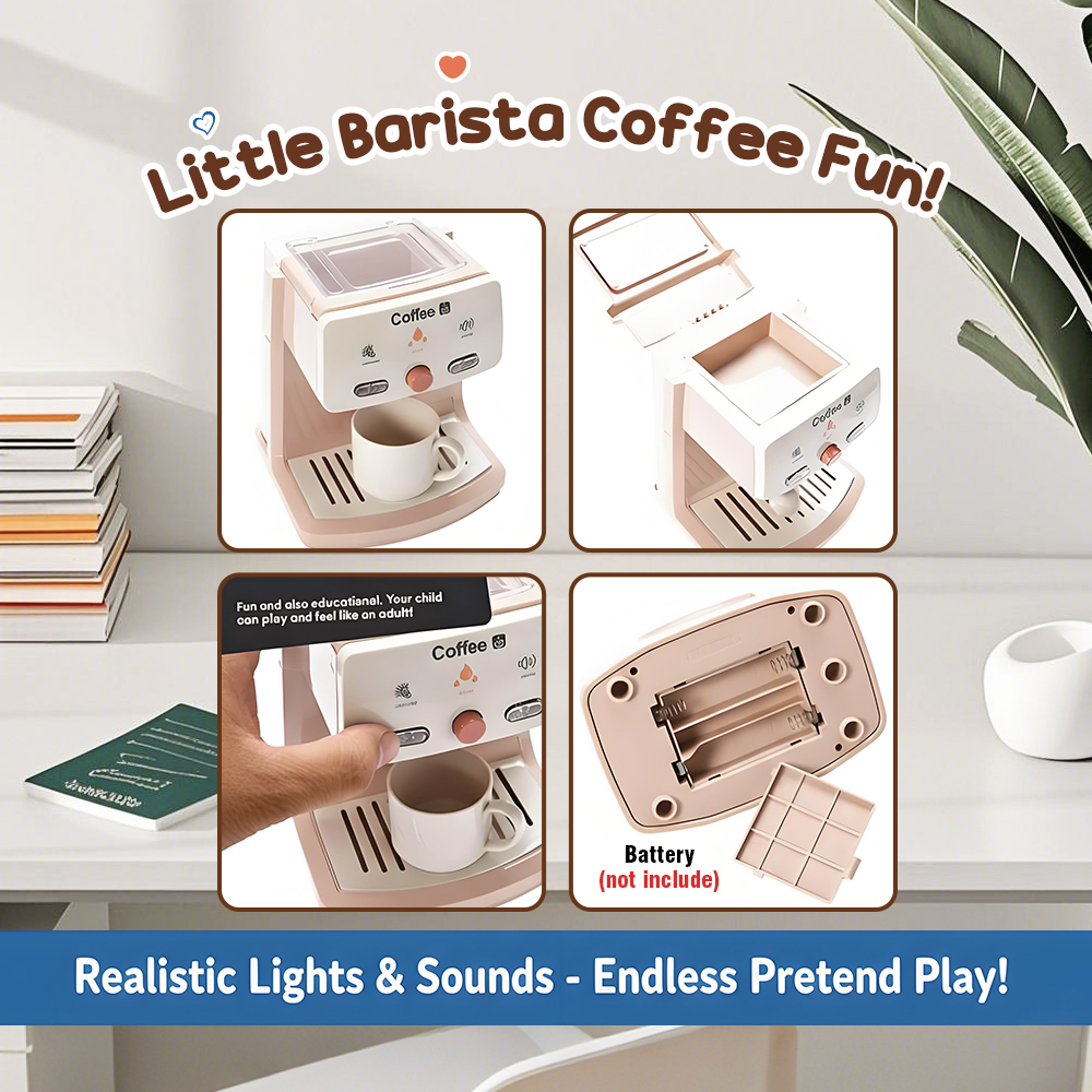 Coffee Machine Toy Barista Pre - Kitchen Appliances For Kids avaliação e preço