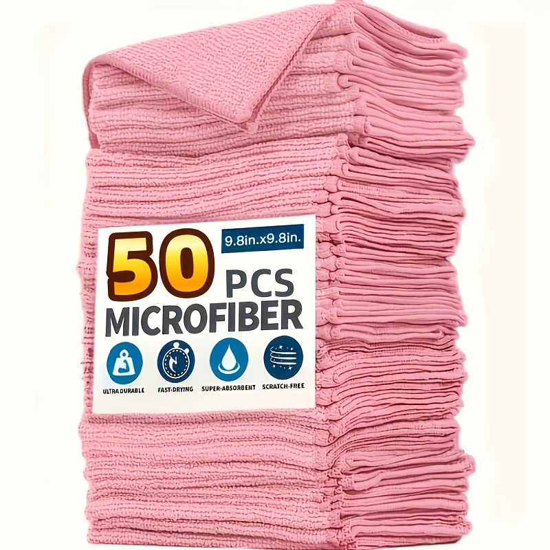 1-50Pcs Light Pink Microfiber  - Kitchen Appliances Set avaliação e preço