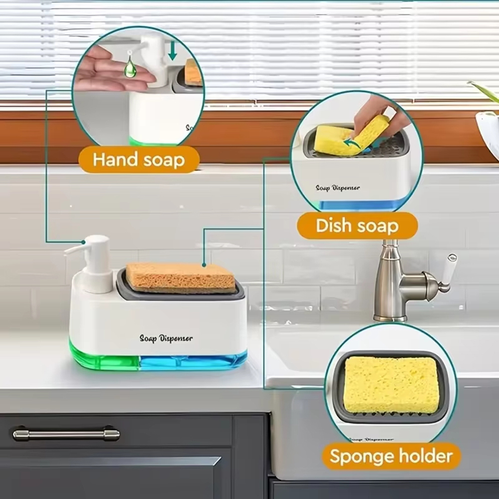3-in-1 Hand And Dish Soap Disp - Kitchen Appliances Set avaliação e preço