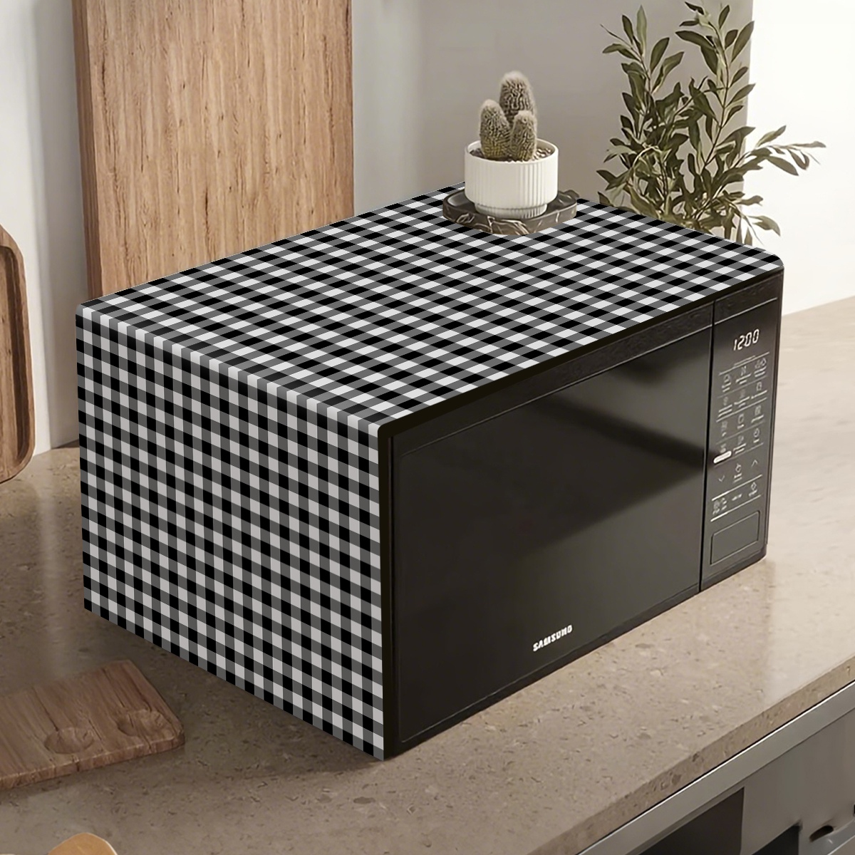 Black White Plaid Microwave Ov - Kitchen Appliances Japan avaliação e preço