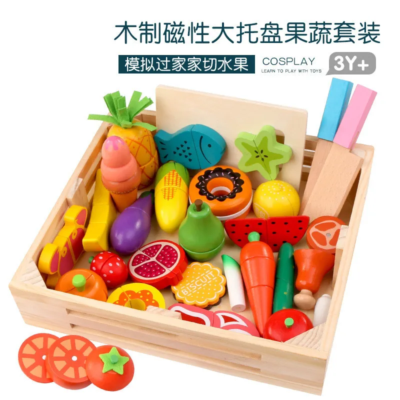 DIY Cute Wooden Cutting Fruit  - Kitchen Appliances For Kids avaliação e preço