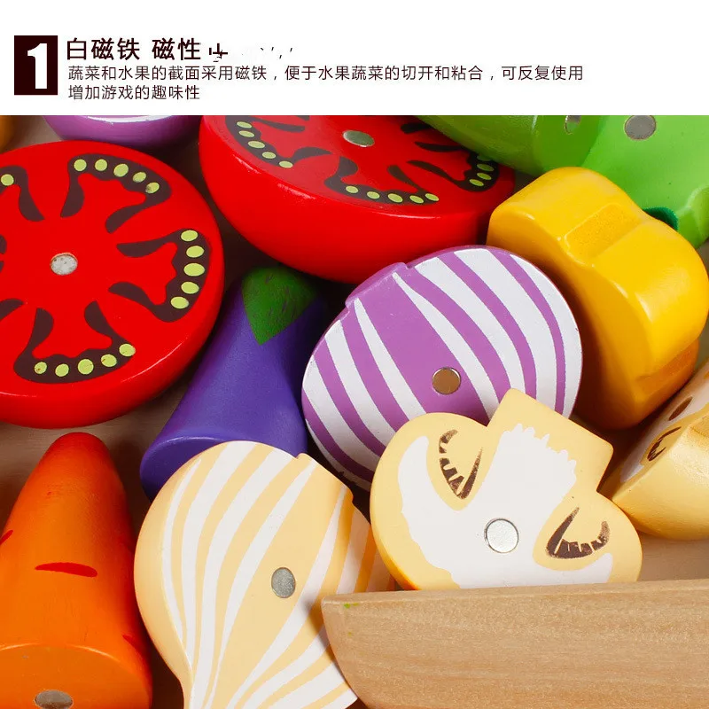 DIY Cute Wooden Cutting Fruit  - Kitchen Appliances For Kids avaliação e preço