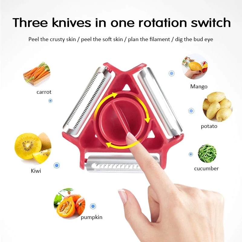 1/3PCS 3in1 Magic Trio Peeler  - Kitchen Appliances Japan avaliação e preço